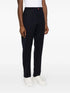 logo-patch cotton tapered trousers